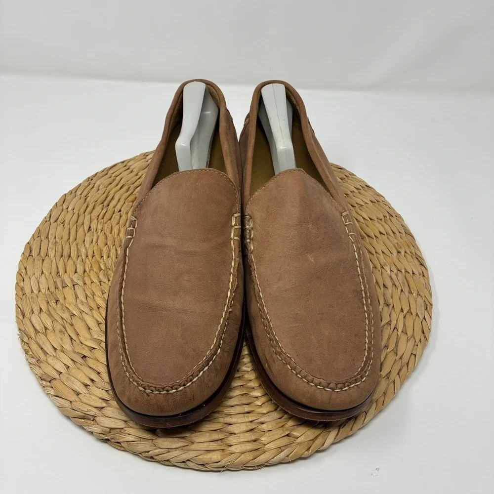 Cole Haan Henderson Venetian Loafers Shoes Mens 12 M Tan Brown Nubuck Leather